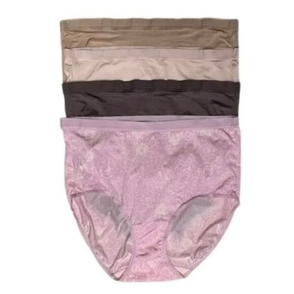 Breezies Silky Knit Full Brief Panties 4PK 3X (BG-11) - Picture 1 of 2